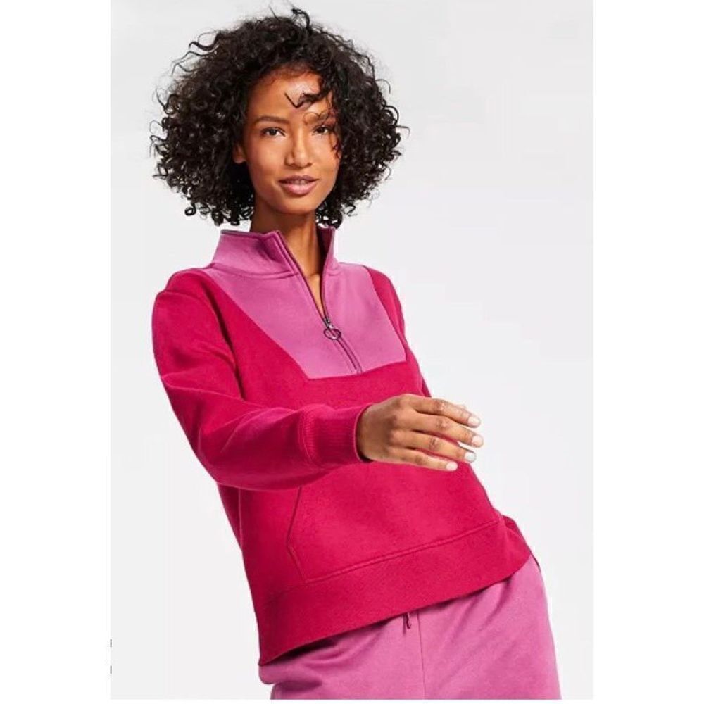 ID IDEOLOGY - 🎉HP x 3 🎉 NWT! L Sz L Colorblock 1/4 Zip Pullover in Posh Berry.